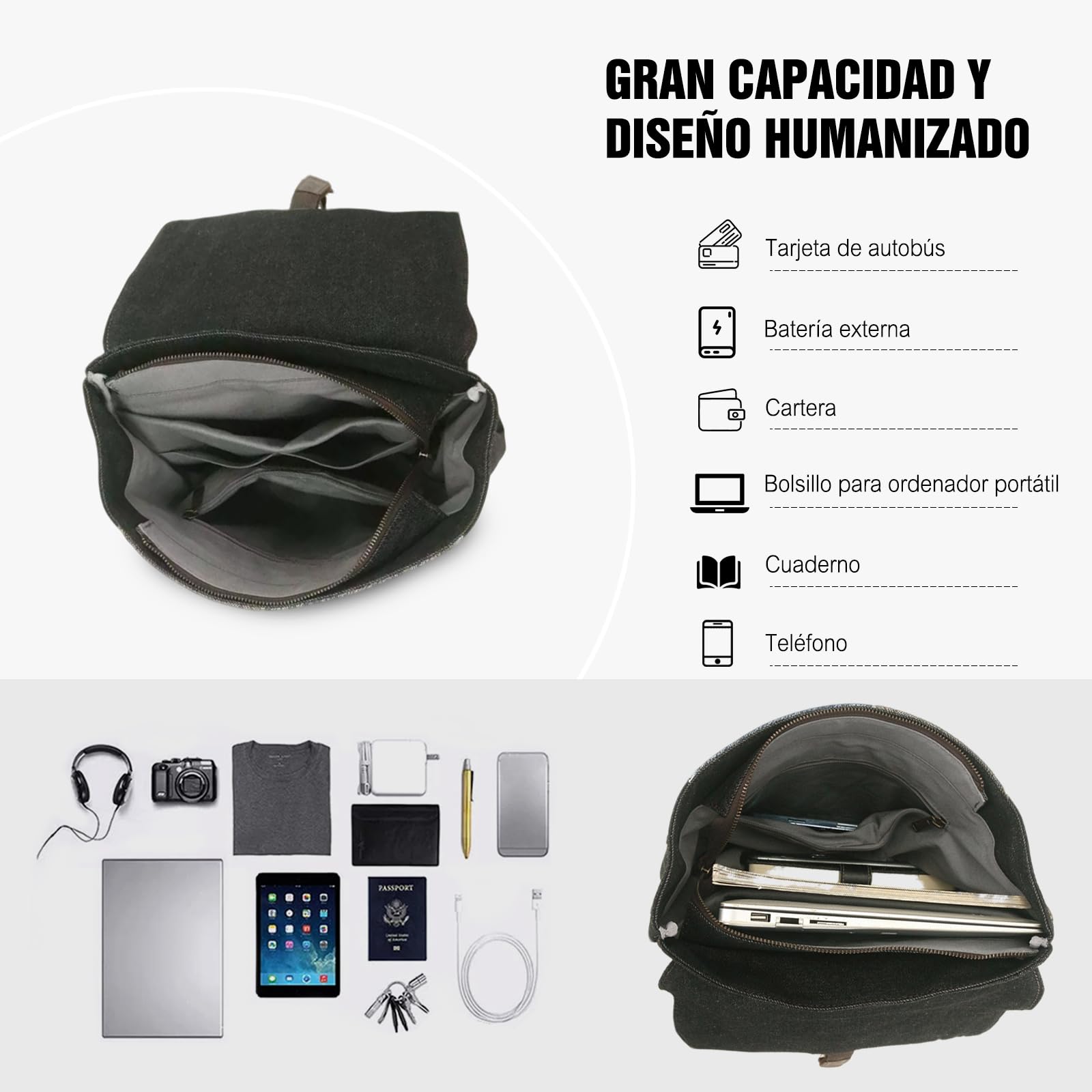 FANDARE Mochila Mujer Ligera Estampado Floral Mochilas Bolsas escolares