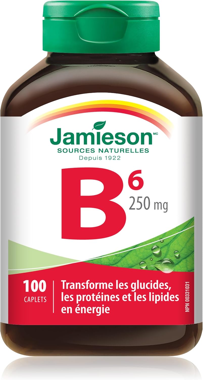 Jamieson Vitamin B6 (Pyridoxine)250mg, 100 caplets