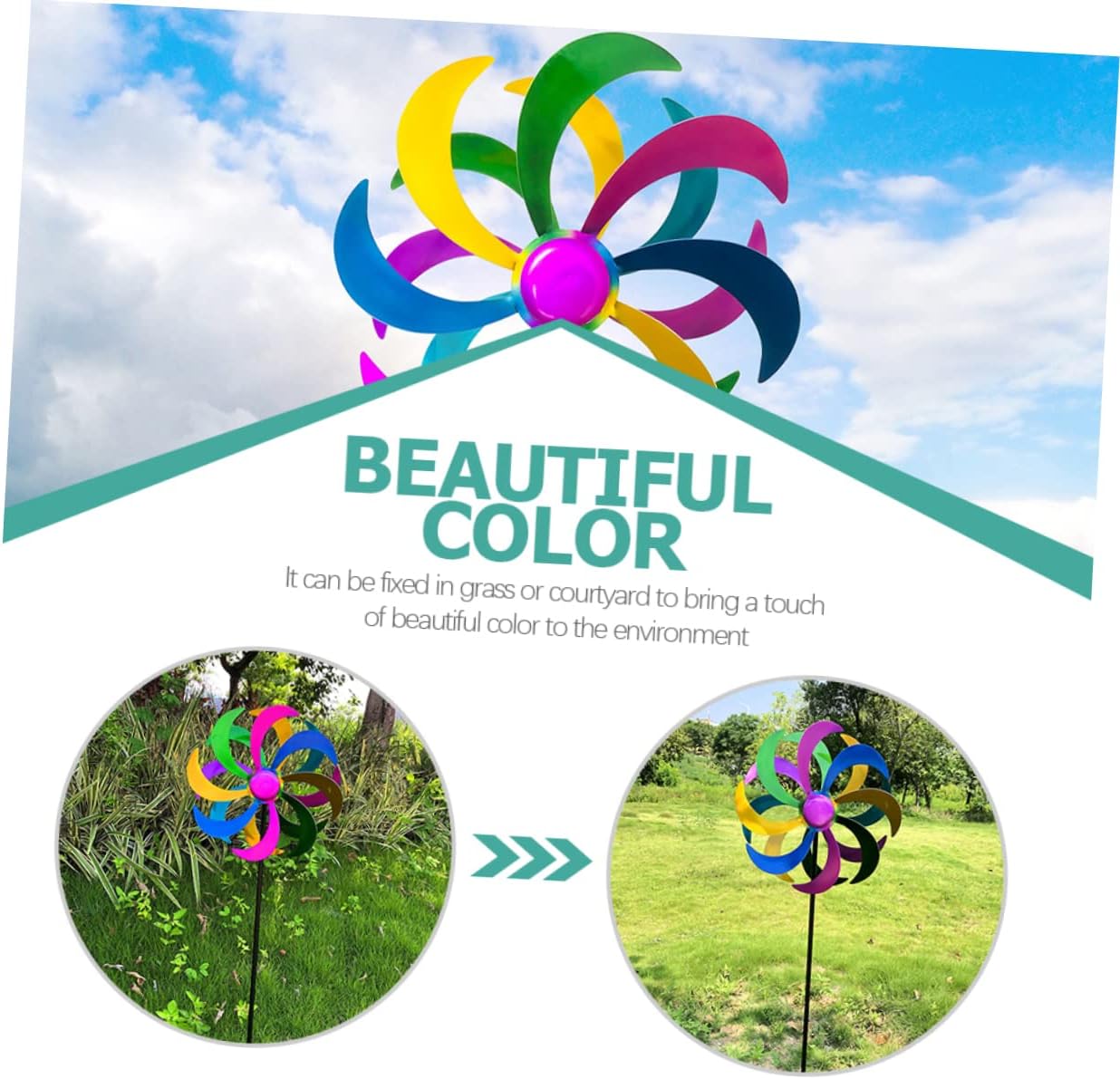Garden Pinwheel Decor Boys and Girls Pinwheel Toy Handheld Wind Spinner Outdoor Windmill Decor for Boys and Girls Parties
