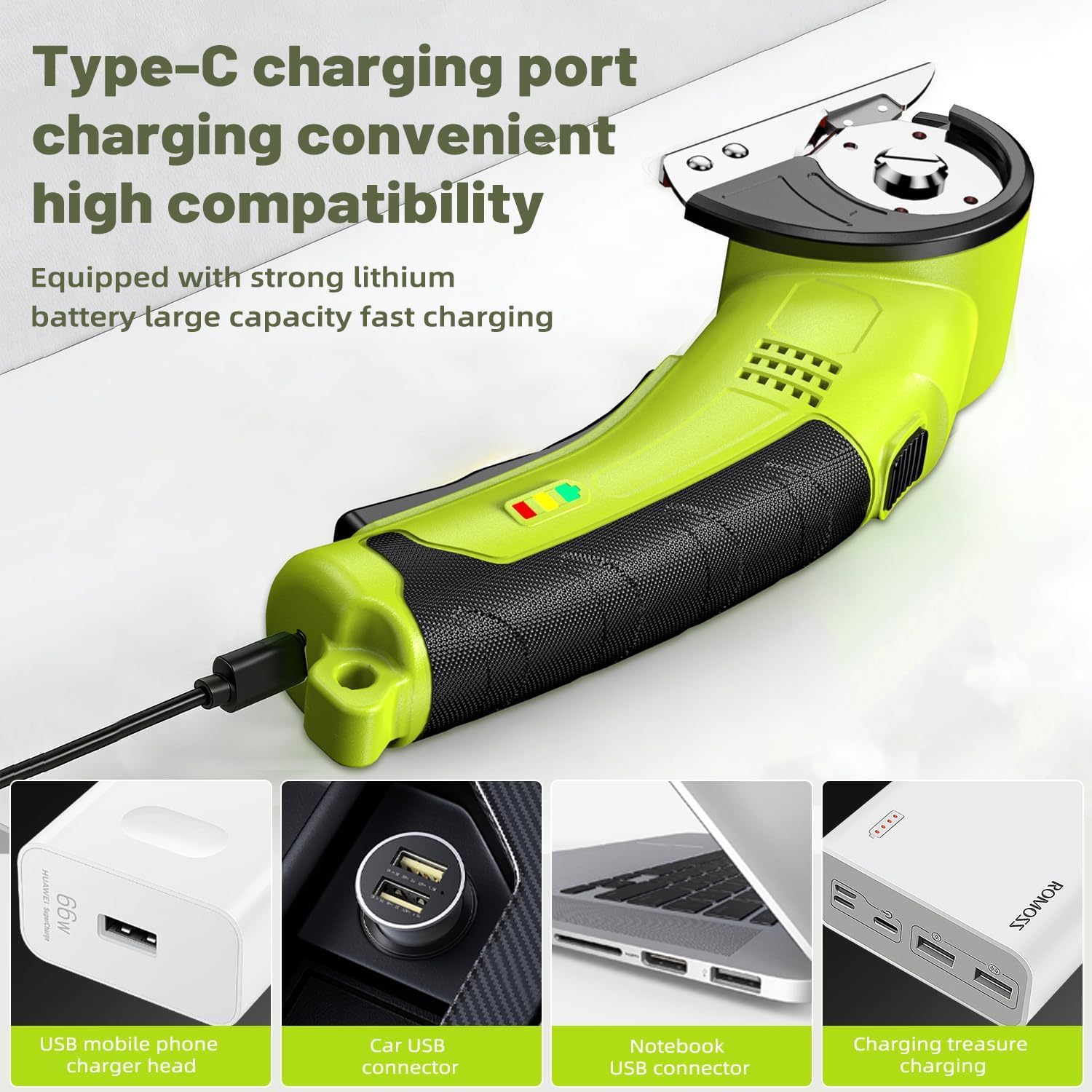 Cordless Electric Scissors Cutter Electric Scissors for Cardboard, Fabric,Carpet,Leather,Box