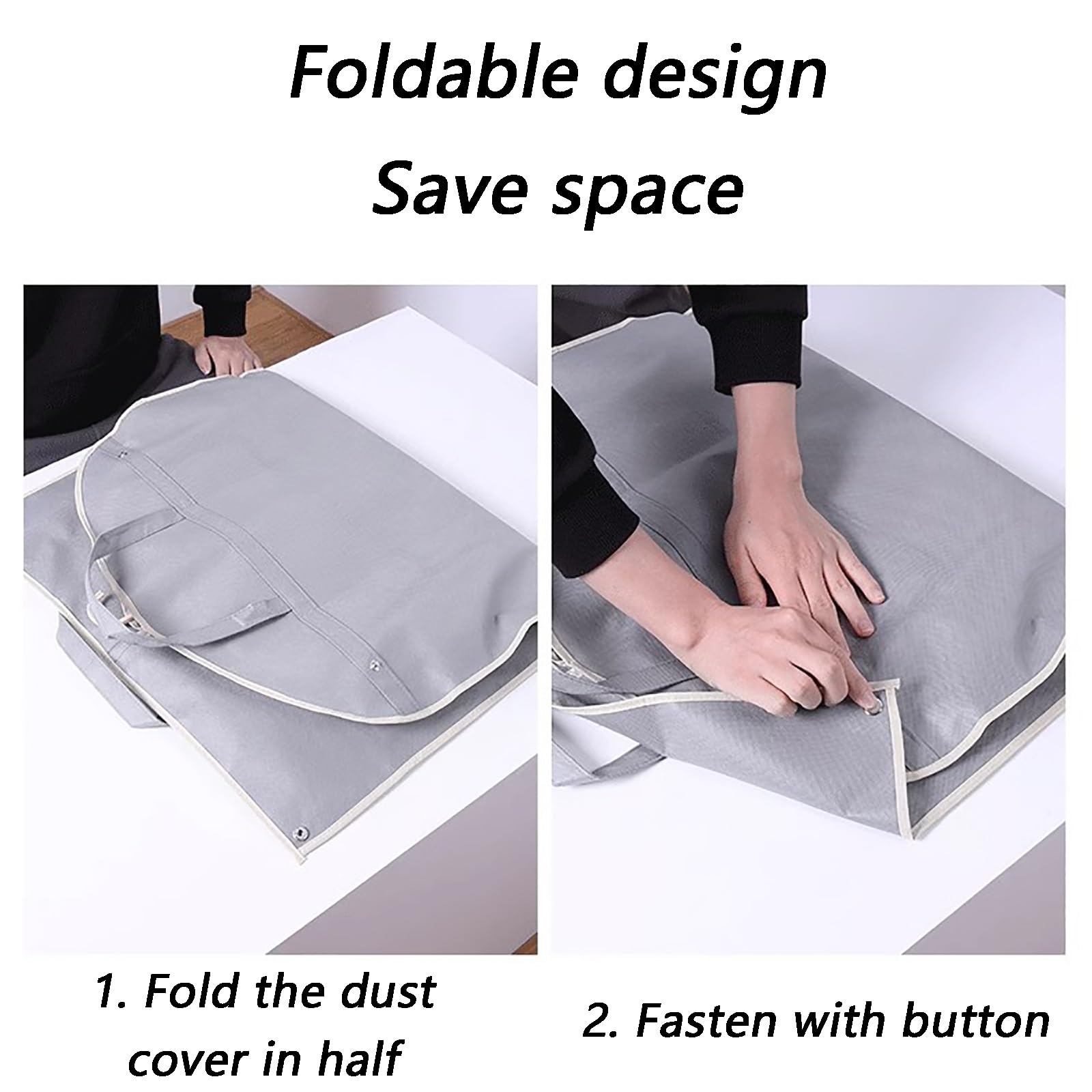 Borsa da viaggio for abiti appesi, copertura for indumenti in tessuto non tessuto con cerniera, for vari, copertura for appendiabiti1(Blue,60 * 130cm)