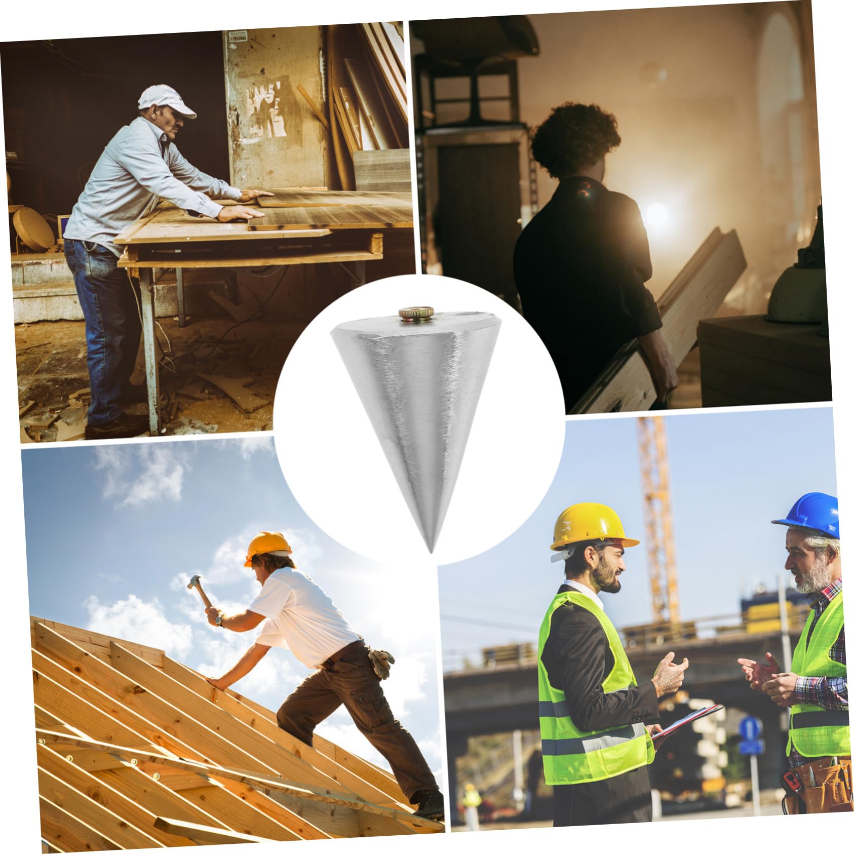 Angoily Martello per Filo da Costruzione Portatile da 4 Pezzi Strumento di Misurazione della Facile da Trasportare per Professionisti