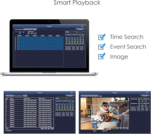 Miniatura 9 de ZOSI Full 1080p H.265+ 16 canales DVR para cámara de seguridad con disco duro de 2 TB, híbrido 4 en 1 CCTV DVR sistema de vigilancia