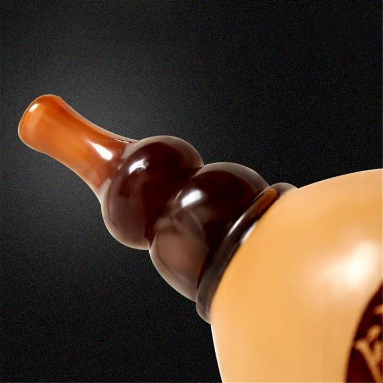 Instrumento De Flauta Hulusi Flauta De Cucurbitáceas De Calabaza De Bambú Negro Hulusi Hecha A Mano China Instrumento Musical Étnico Llave De C BB Con Funda(C)