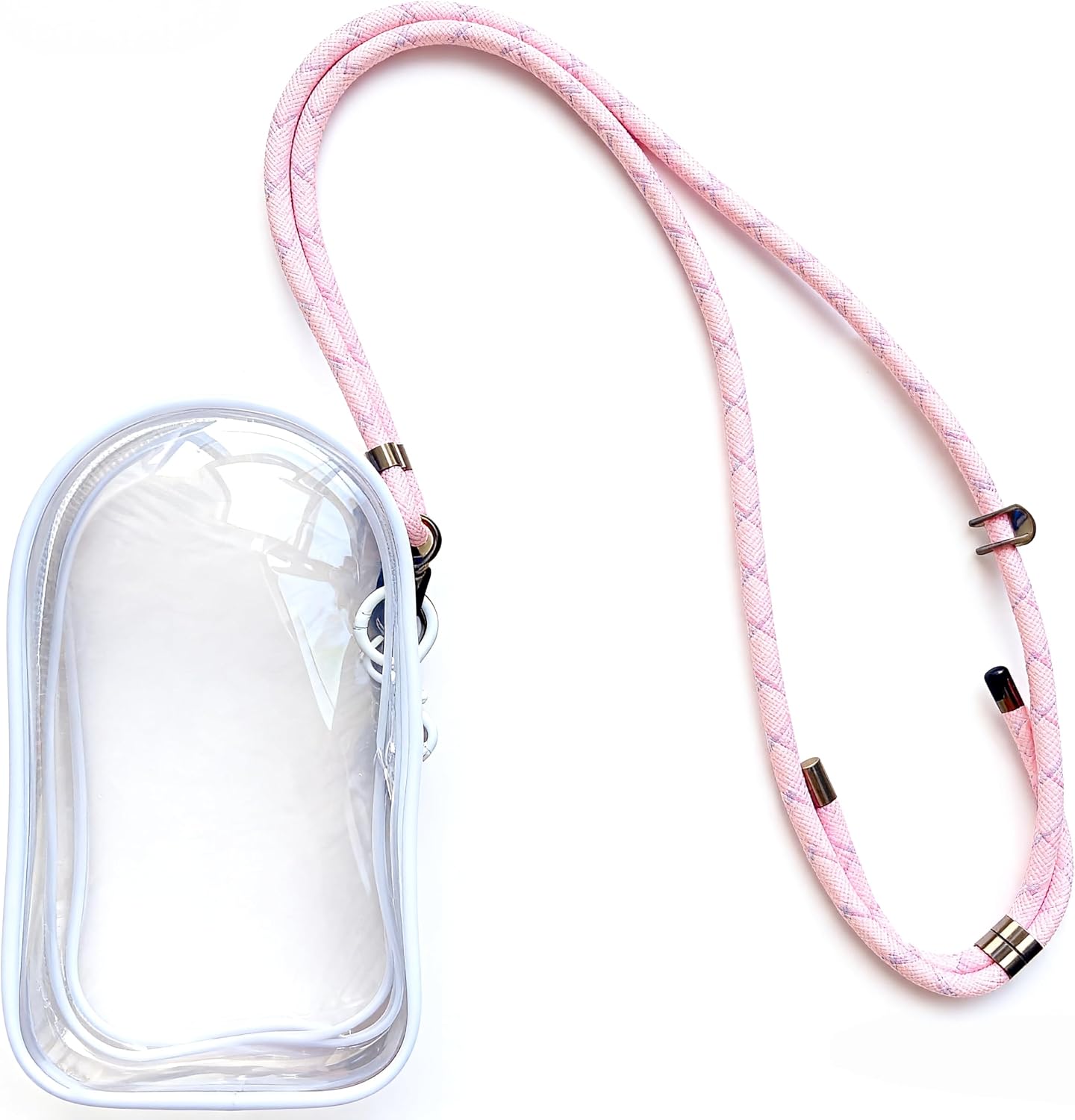 PAOTEEM Labubu Phone Charm Pastel Pink Beaded Lanyard Kawaii Y2K Fashion Adjustable Universal Durable