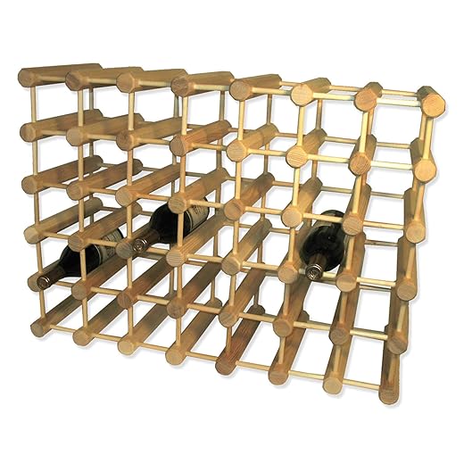 J.K. Adams Ash Wood Modular Stackable Wine Rack Storage Holder with Natural pins, 40 Bottle