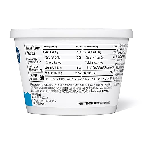 Miniatura 3 de Amazon Fresh, Queso cottage pequeño bajo en grasa 1% de grasa de leche, 16 onzas