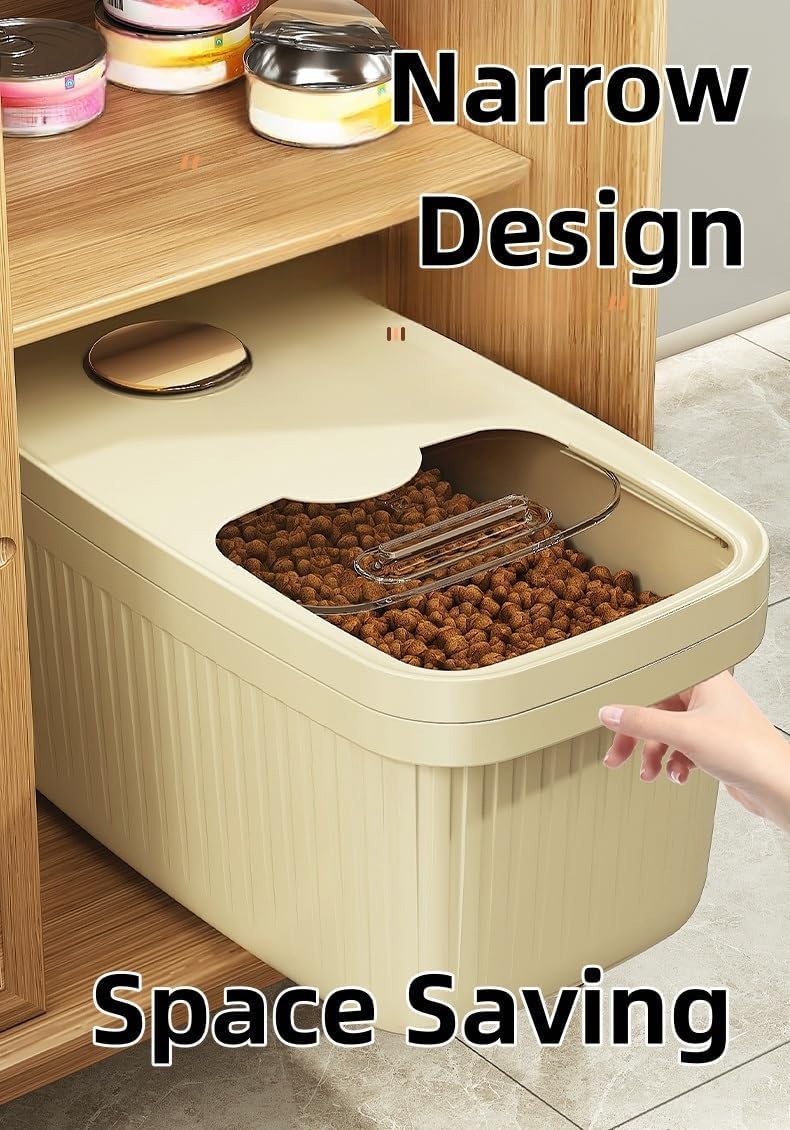 Wcxixo Dog Food Storage Container,Pet Food Container with Sliding Lid,BPA Free Plastic Storage Bin for Dog Food Kibble with Measuaring Cups-Rodent Proof Or Dog Food, for Kibble,Dog Treats