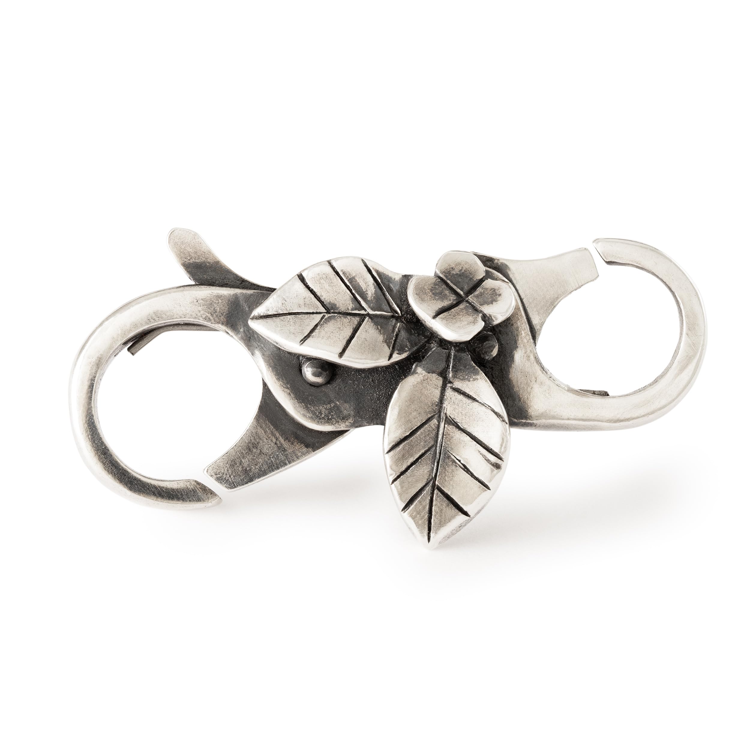 TROLLBEADS Lake Garden Clasp - Elegant Floral & Leaf Design | Authentic Brand Jewelry | Sterling Silver | Carpe Diem Collection | Design by Søren