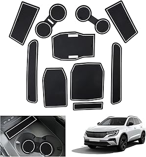 GAFAT Compatible avec Renault Austral/Espace 6 VI 2025 2026-2023 Tapis Antidérapants Caoutchouc, Accessoires Austral Esprit Alpine E-Tech Hybrid Tapis de Console Centrale, Couture de Porte (Blanc)