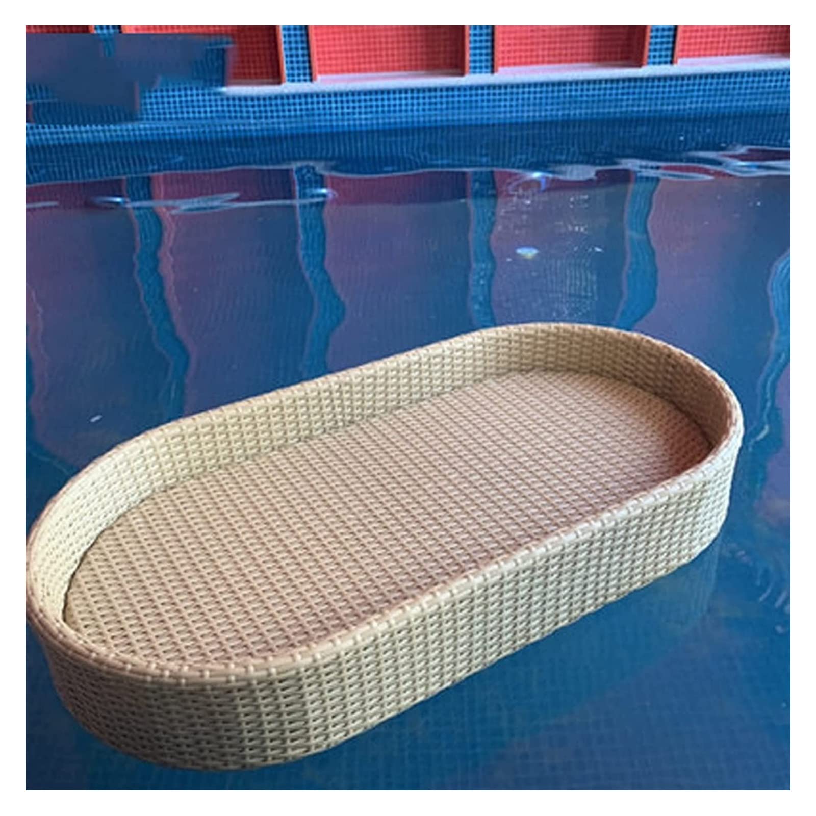 Luxury Floating Serving Tray Pool Tray Table, Rattan Oval Floating Tray, Floating Breakfast Tray, Pool Floating Bar