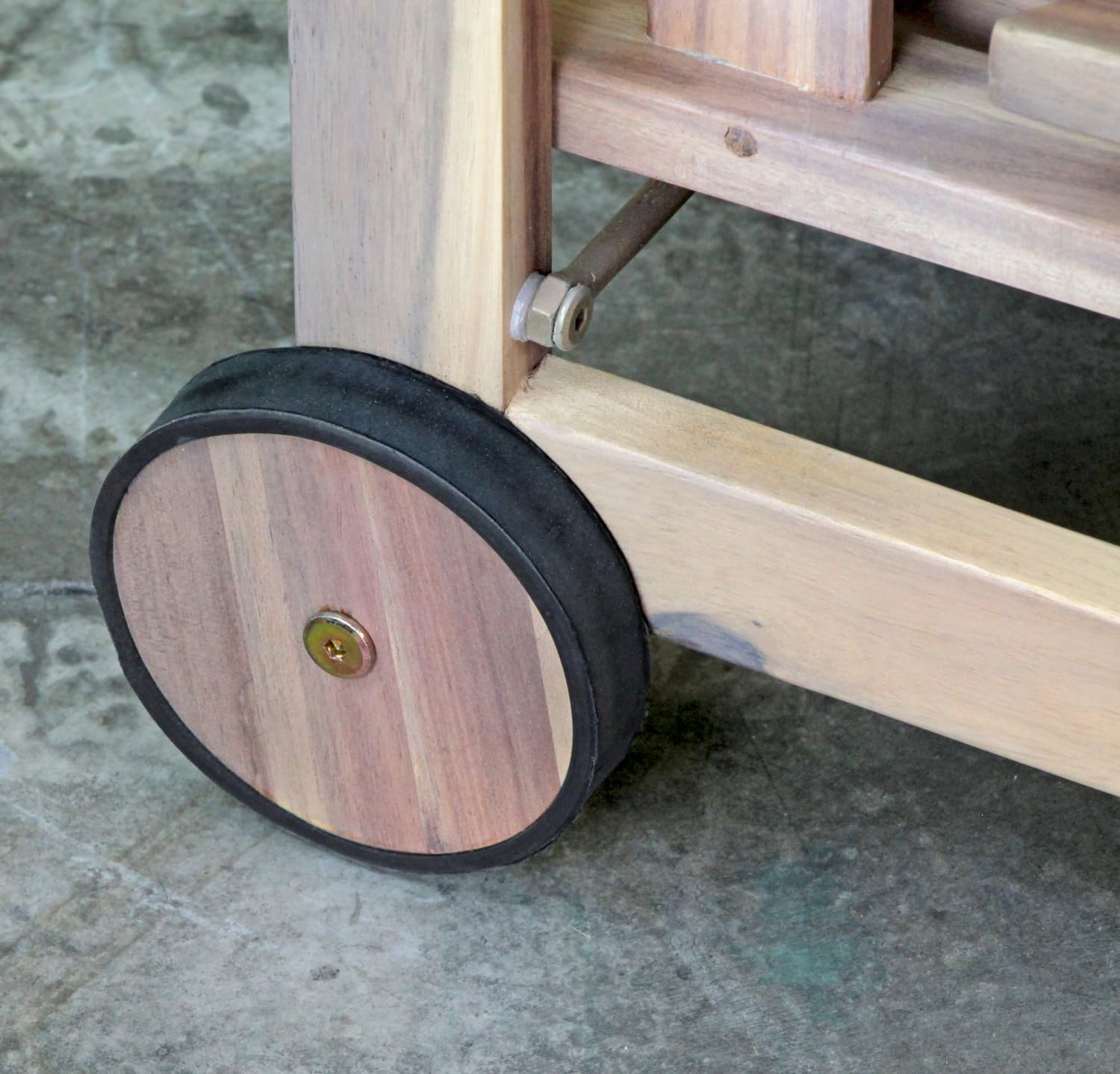 Brigros Estosa Set tavolo in legno da giardino Acacia 4 sedie pieghevole trasportabile