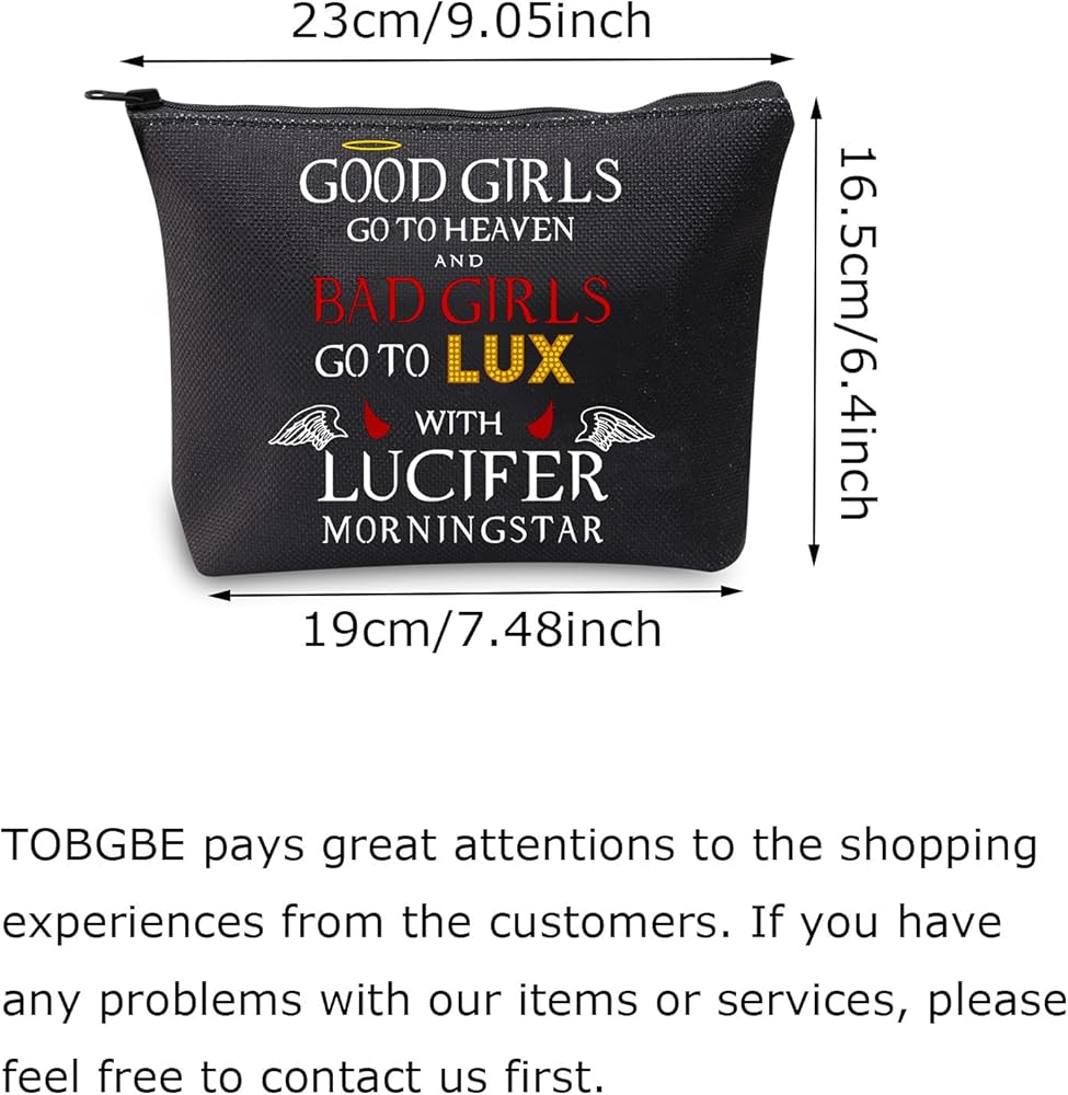 TOBGBE Lucifer TV Show Gift Lucifer Nightclub Makeup Bag Lucifer Fans Gift  Lucifer TV Show Inspired Gift Lucifer TV Show Merchandise Lucifer ...