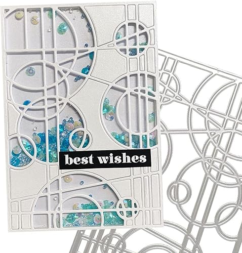 Miniatura 3 de Mvchifay Plantillas de metal para álbumes de recortes, plantilla de grabado de acero al carbono para hacer tarjetas de papel (marco de fondo
