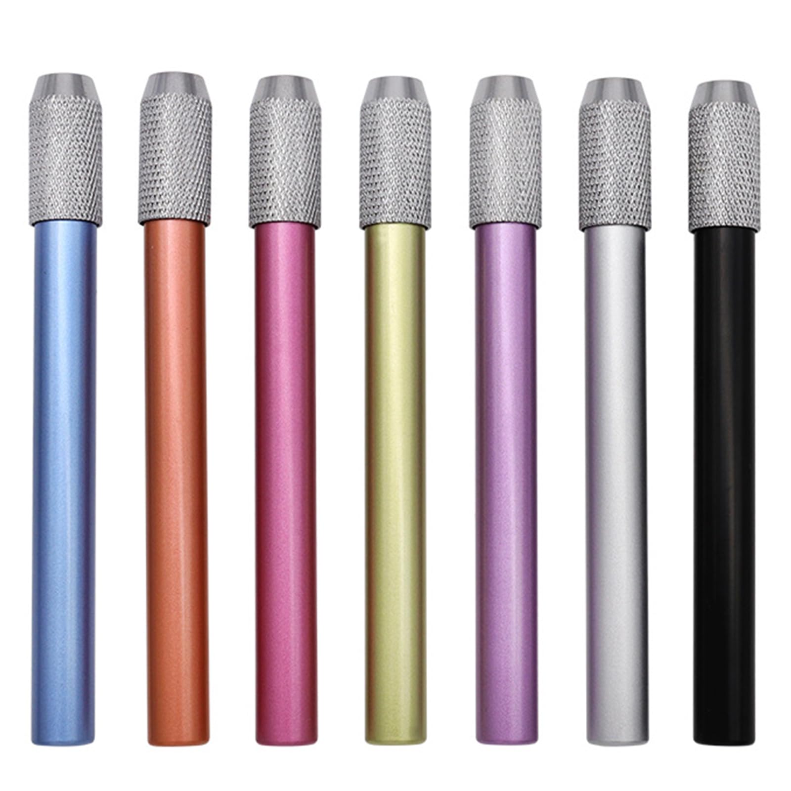 NVOQILIN 5 Extensores De Lápices De Aluminio, Mango De Metal, Alargador De Bolígrafos, Suministros De Oficina Escolar, Herramienta De Escritura Artística Para Estudiantes
