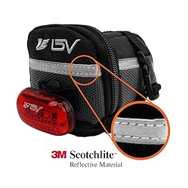 BV Bicycle Strap-On Saddle Bag/Seat Bag, (Small)