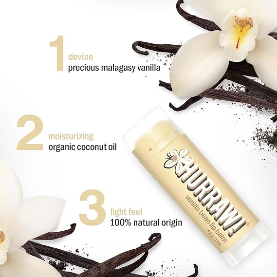 Hurraw Vanilla Bean Lip Balm/Vanilya 4.8gr