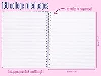Vista 2 de Lilly Pulitzer Cuaderno de espiral de tapa dura, grande, 11" x 9.5", con 160 páginas a rayas, Aquadesiac