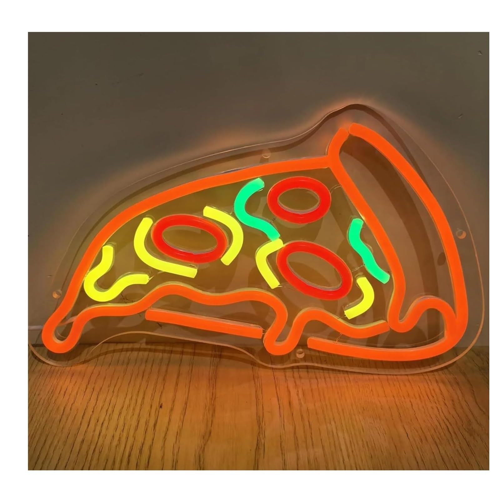 Zynther Neon lamp for neon Sign Powered Pizza for Sign, Bright Food Signs