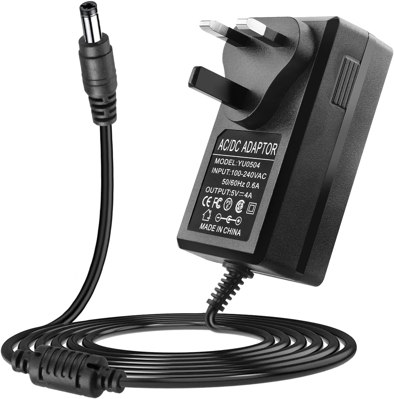 5V 4A Power Supply Adapter, AC 100240V to DC 5 Volt 4 Amp 20W Charer