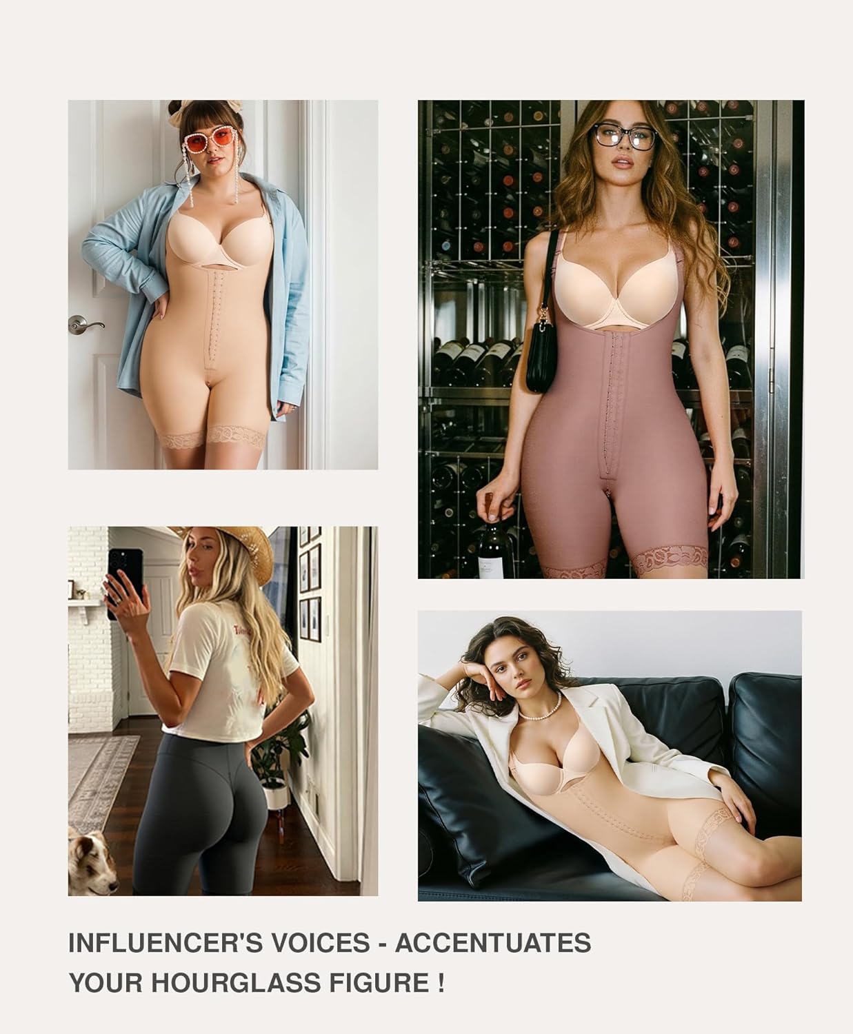 Lover-Beauty Fajas Colombianas Shapewear Tummy Control Postpartum Body Shaper Butt Lifter Bodysuit with Zipper Crotch