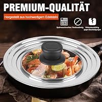 Akicderu Univerzális Üveg Fedő 2db-os Szett 16-32cm Serpenyőhöz és Fazékhoz 2