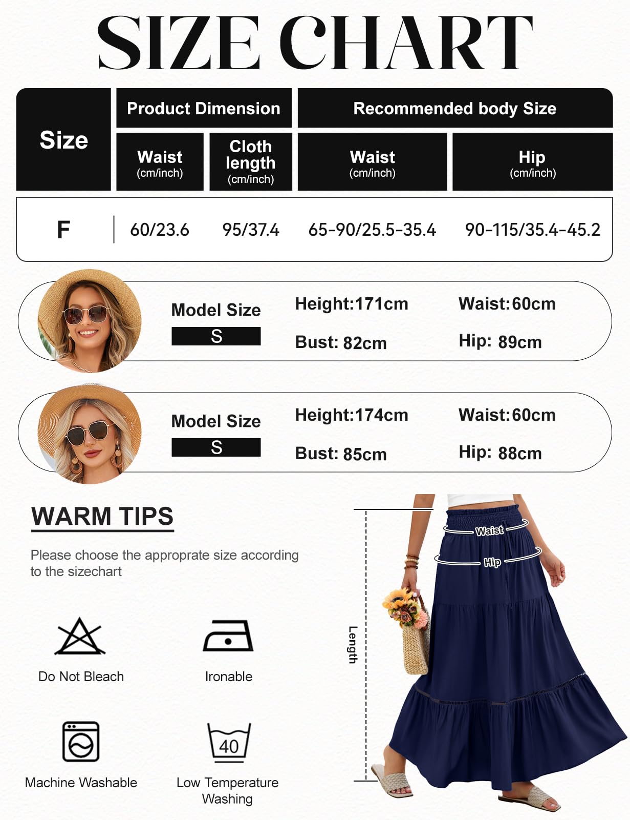 Jupe Longue d'été pour Femme Élastique Taille Haute Jupe Maxi Fluide A-Ligne Casual Élégante Jupe 2 en 1 Bohême Décontractée Vacances Plage