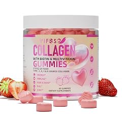 Collagen Peptide Gummies for Women 60 Gummies Sugar-Free Hydrolyzed Extra Strength 2500mg Protein Type I II III V