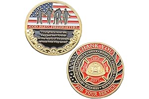 Thank You Firefighters for Your Service Commemorative Coin