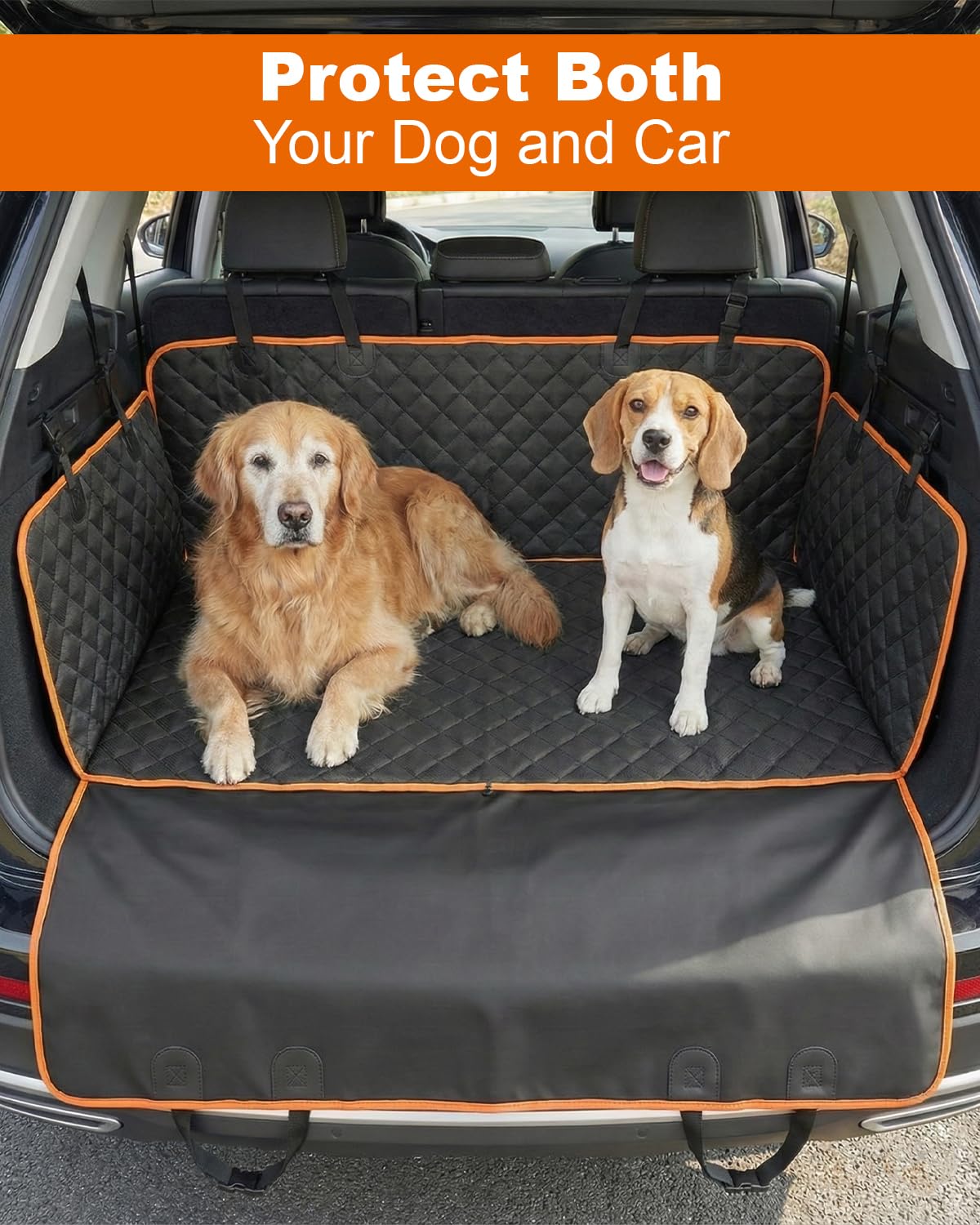 INDCAN IMPORT Upgraded Dog Car Seat Cover for Back Seat 600D Heavy Duty Waterproof & Scratchproof Pet Hammock, Non-Slip Back Seat Protector for Dogs, Universal Fit for Cars, SUVs & Trucks - image 7