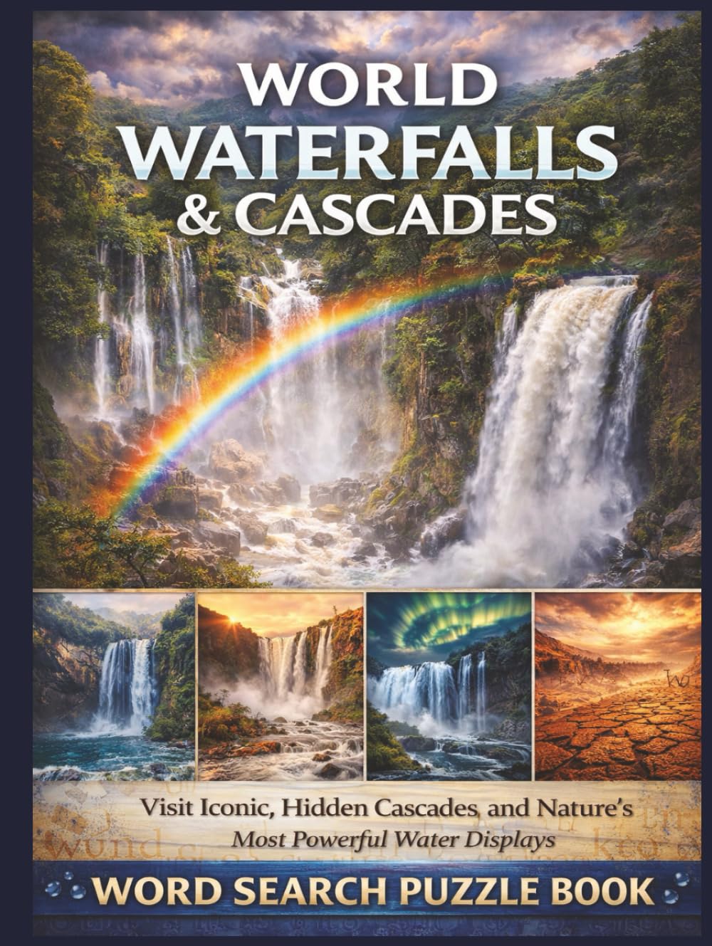 World Waterfalls & Cascades: Iconic Falls, Hidden Cascades, and Nature's Most Powerful Water Displays. A Word Search Puzzle Book. (Nature & Wildlife)
