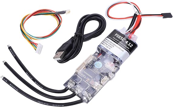 Flipsky ESC V4.12 50A High Current Electronic Speed Control for DIY Skateboard Conversion, Compatible with VESC Software, Smooth Start and Reliable Electric Brake