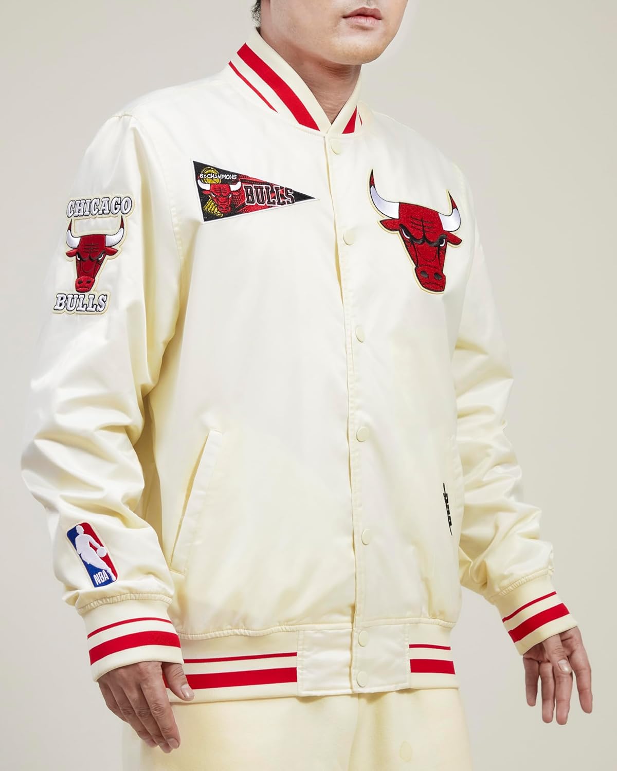 Pro Standard Mens NBA Retro Classics Satin Jacket - Image 3