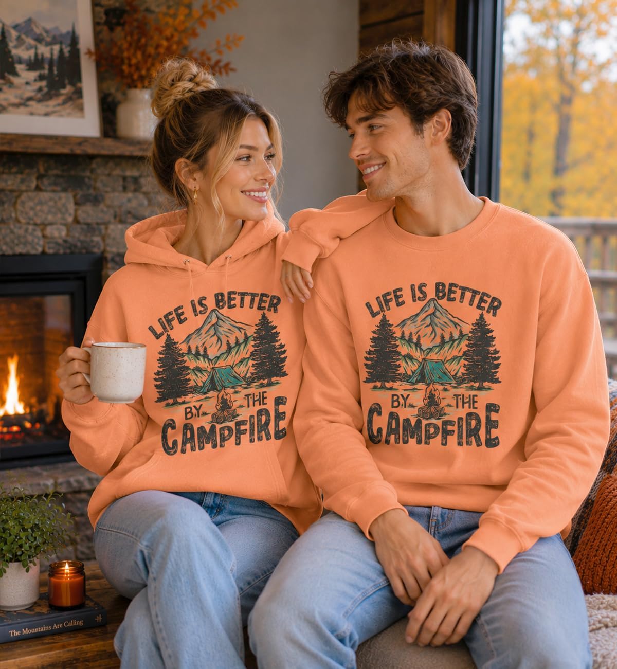 Life Is Better By The Campfire Hoodie & Sweatshirt Vintage Retro Camping Sweatshirts For Women Men