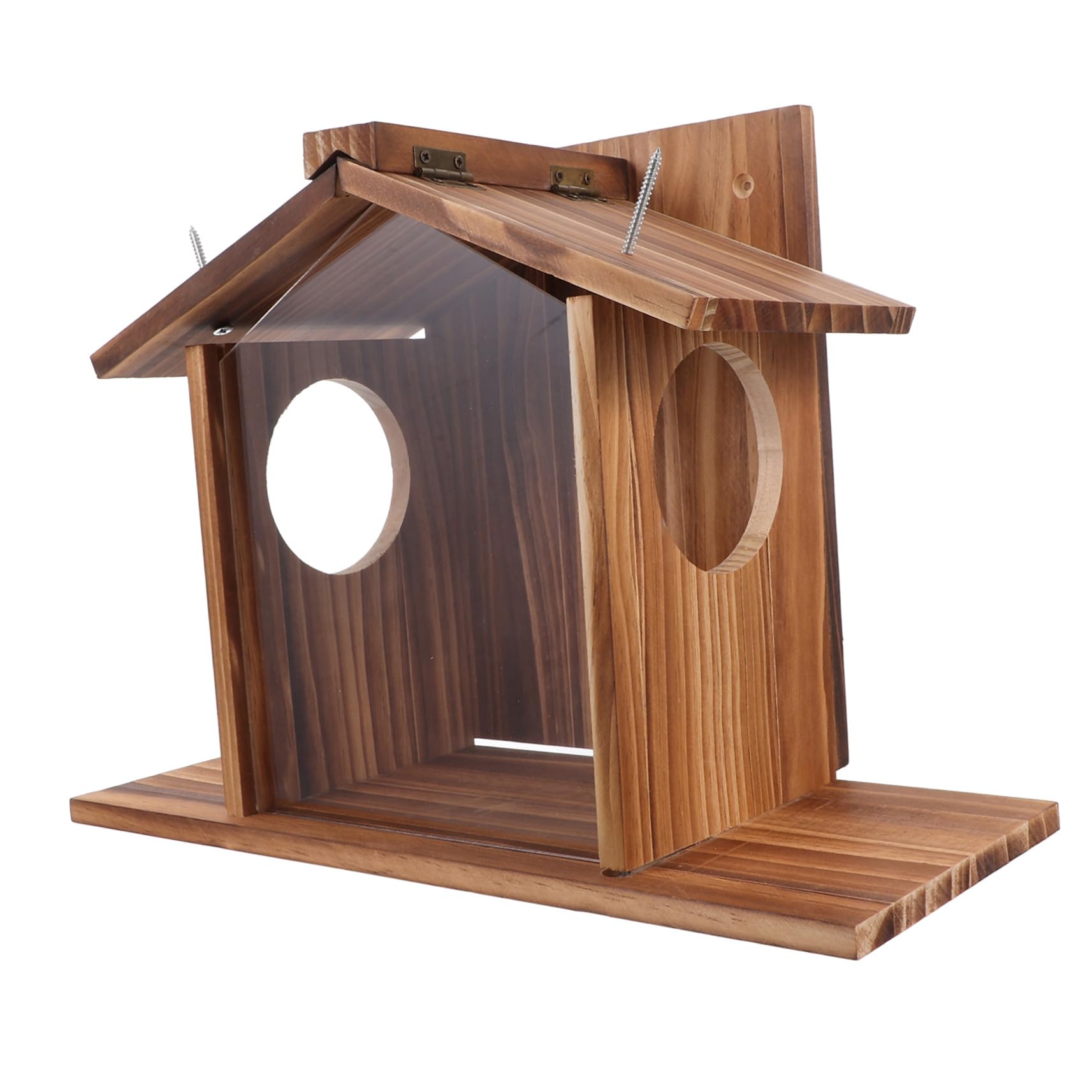 Abaodam Eichhörnchen Futterhaus Holz Mit Wandhalterung Außenbereich Nachhaltiger Futterspender Garten Für Eichhörnchen Und Hamster