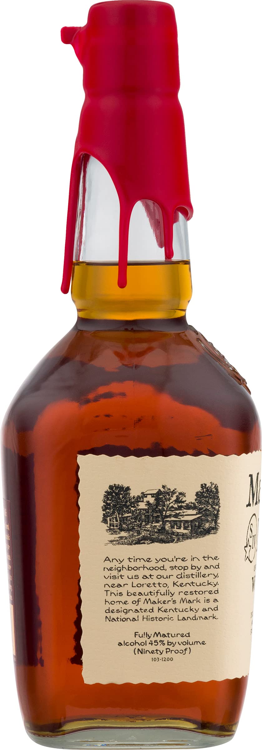 Maker's Mark | Handgemachter Kentucky Straight Bourbon Whisky | 45% vol | 1000 ml Einzelflasche (Packung mit 2)