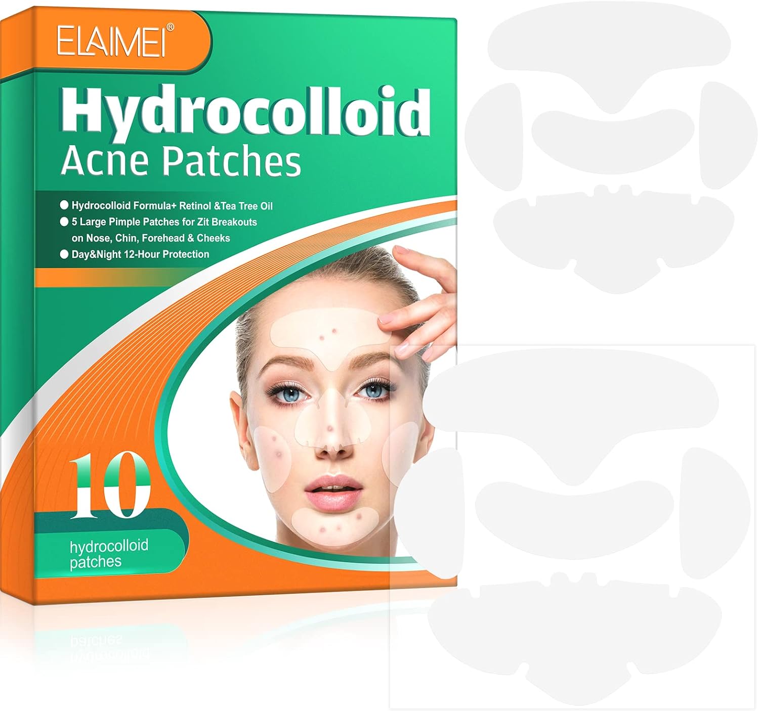 1 doos acne patch voor het bedekken van grote puistjes grote puistje patch spot control cover hydrocolloïde acne patch voor lichaam wang voorhoofd kin effectief kalmeert acne