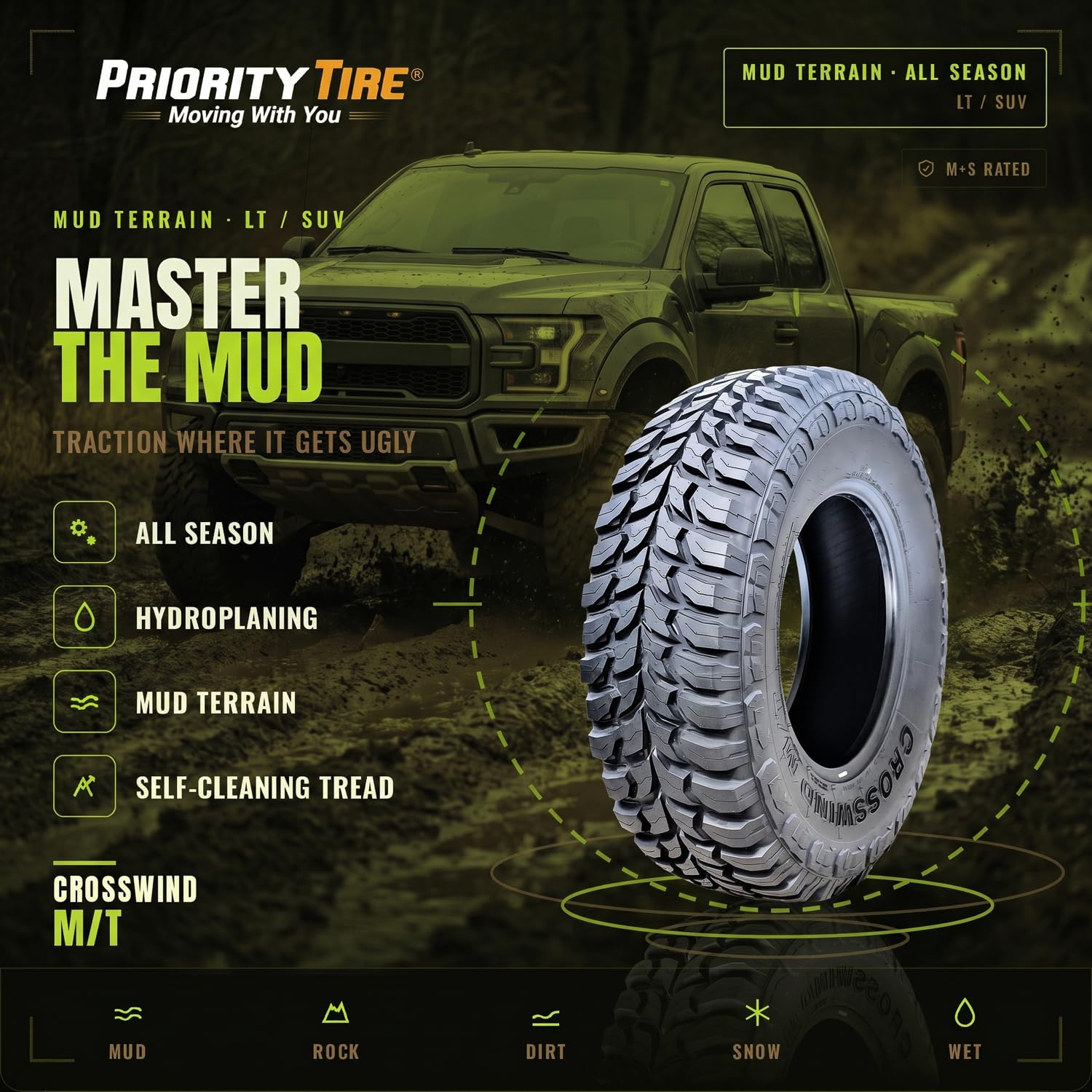 Amazon.com: Crosswind M/T Mud Off-Road Light Truck Radial Tire