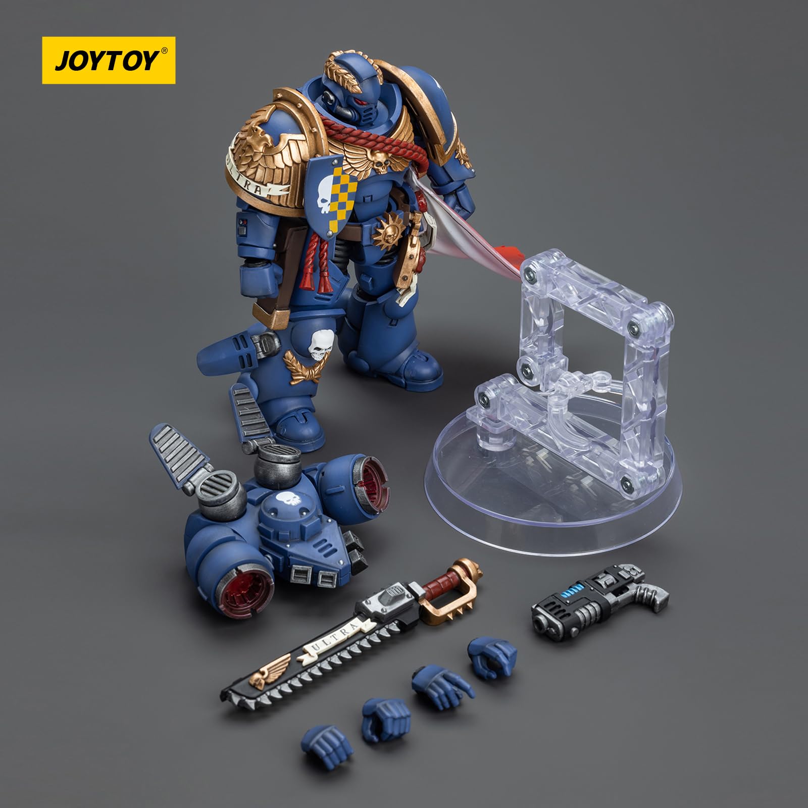 JOYTOY Warhammer 40k Ultramarines Captain With Jump Pack 1/18 Action Figure Collect And Display Model, Nb1125-uk - Image 2