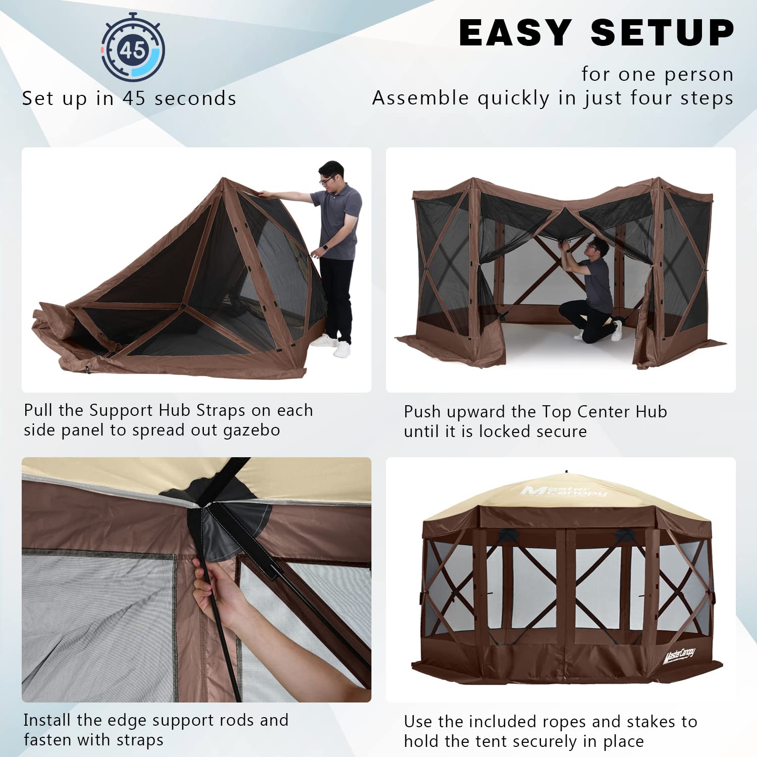 East Oak 10 Ft Pop-Up Screen House