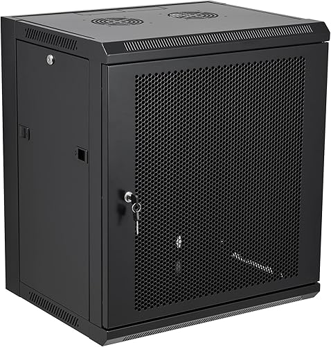 Tedgetal Puerta de bloqueo ventilada del gabinete del servidor del gabinete de la red del gabinete del soporte de la pared 9