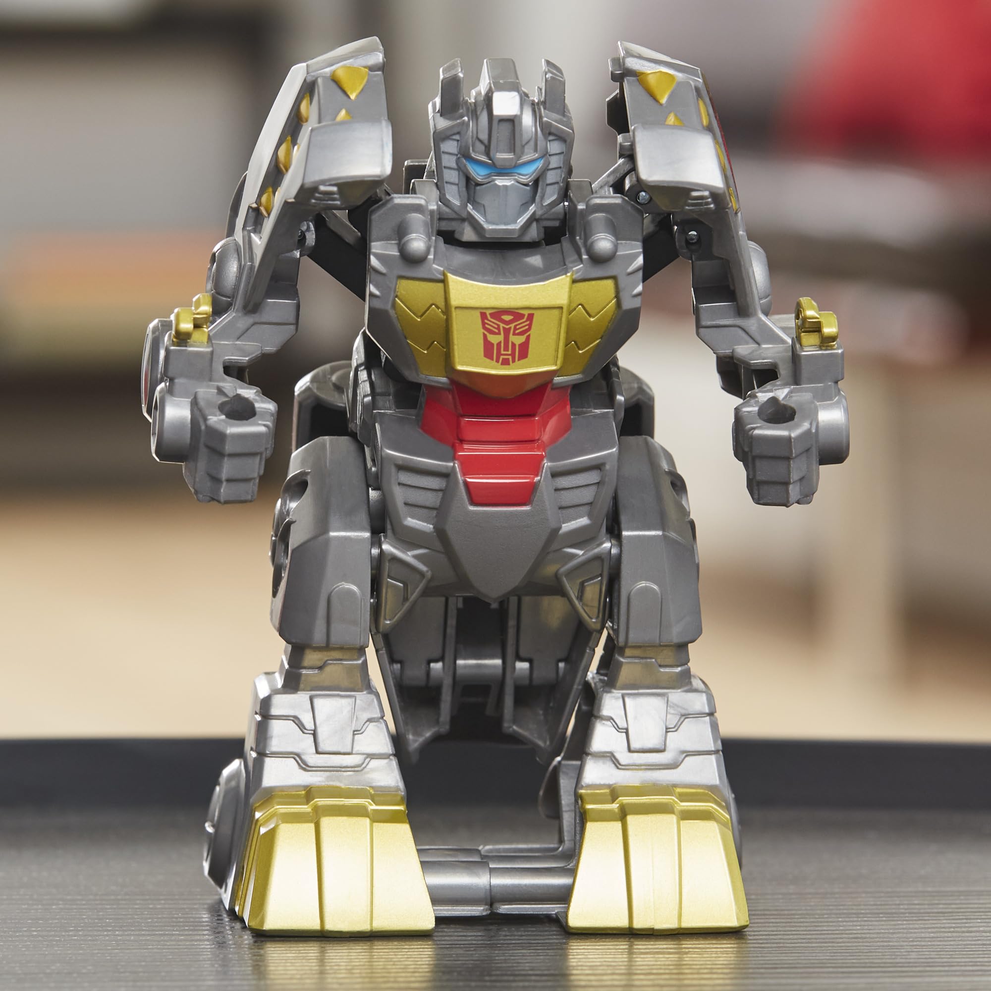 Transformers Rescue Bots – Figura Grimlock Convertibile 11 Cm, Da T-Rex A Robot, Giocattolo Per Bambini 3+ Anni