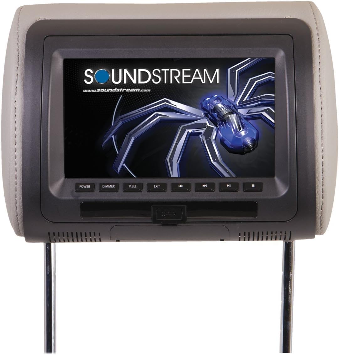 Soundstream VHD-70CC Universal Headrest with 7″ LCD/DVD/3 Color Covers