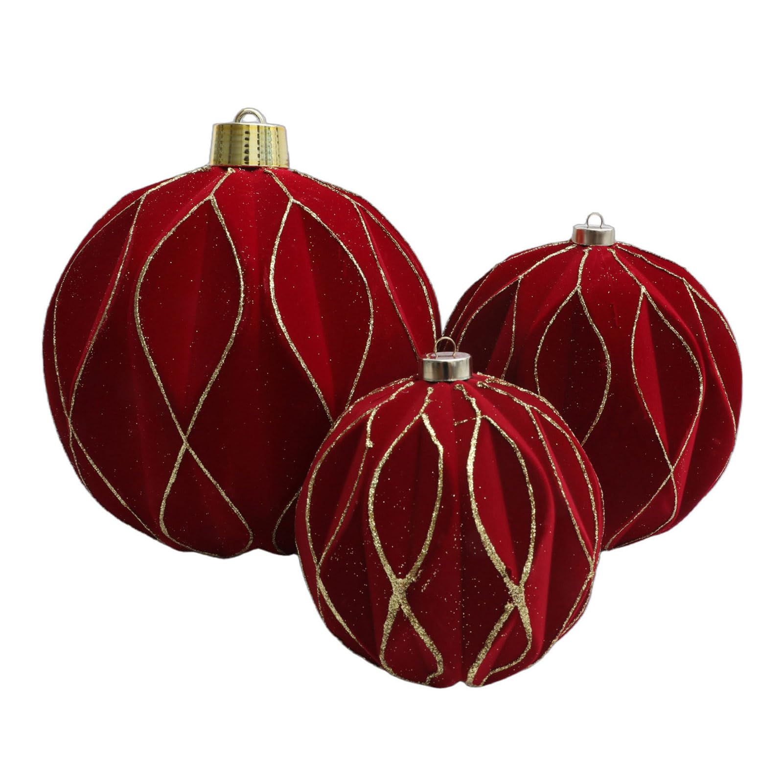 Boule de Noël veloutée à imprimé Scintillant, Boules de Noël en plastomère incassables pour Manteaux d ' Arbre, décoration de Porte, Globes de terrasse de Vacances