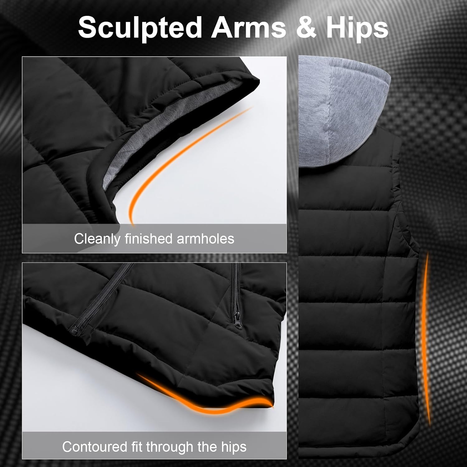 Women's Puffer Vest Winter Sleeveless Jacket Insulated Quilted Waistcoat Outerwear Gilet with Removable hood