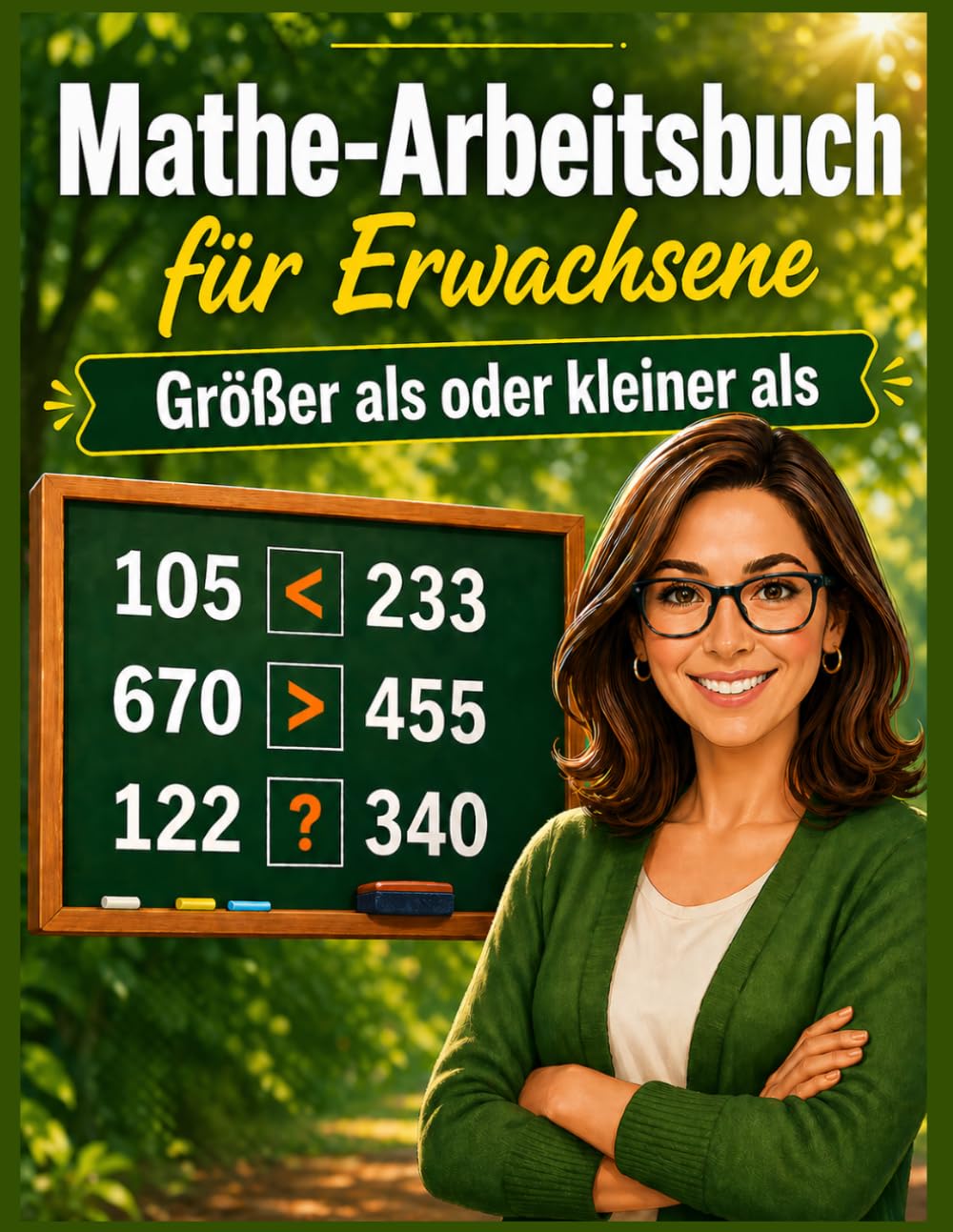 Mathe-Übungsbuch für Erwachsene: Größer als oder Kleiner als: Arbeitsblätter für Erwachsene: Kleiner, Gleich & Größer | Übungen zu Addition und Subtraktion | Mathe-Spiele & Denksport