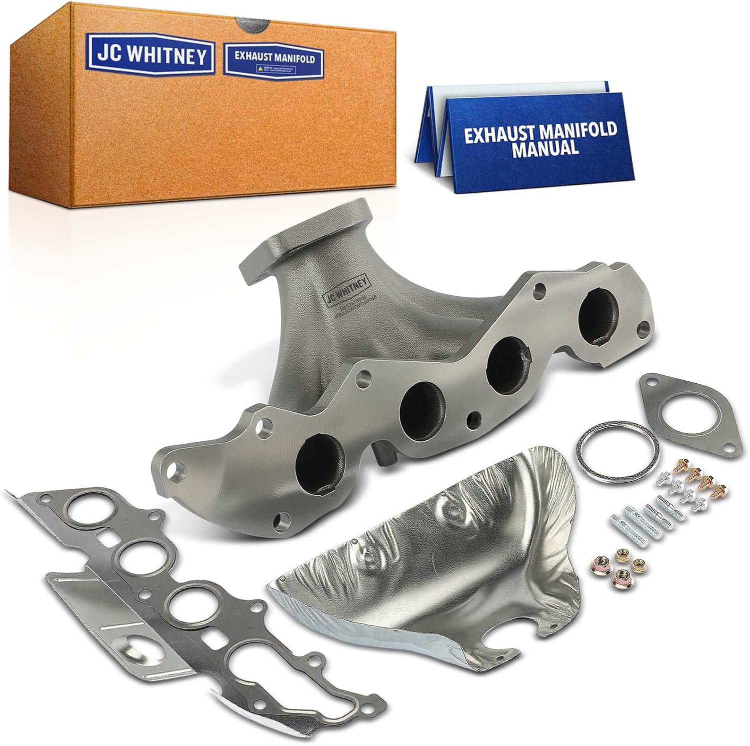 JC Whitney JFBAJCWEMD00066 Front Exhaust Manifold Kit - Compatible with Ford Escape 09-12, Fusion 10-12, Transit Connect 10-13, Mercury Mariner 09-11, Milan 10-11 - 2.5L Cyl.4