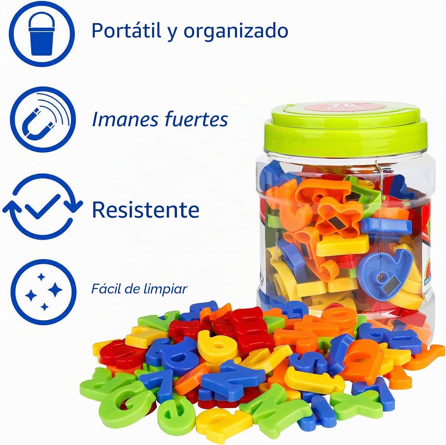 Números Magnéticos Imanes Letras Alfabeto Imanes para Niños, 78 Piezas Juguetes Magnéticos Incluye A-Z Mayúsculas, Minúsculas y Símbolos Matemáticos