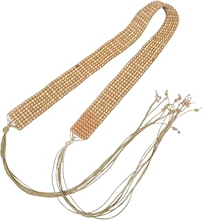 SAFIGLE Women Boho Wooden Beaded Waist Belt Natural Style Fashion Accessory for Dresses and Skirts Vintage-inspired Design for Seasons