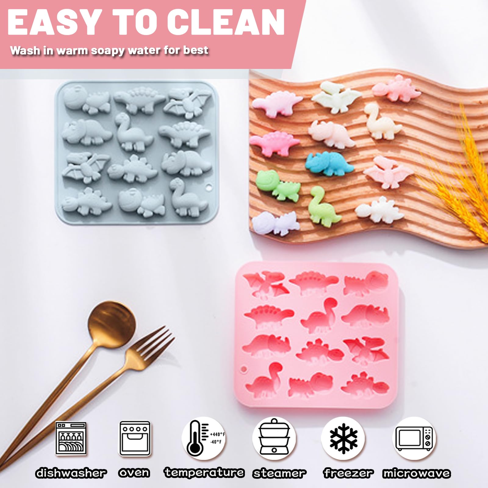 Stiesy 2 Pezzi Stampi in Silicone per Omino di Pan di Zenzero a 6 Cavità di Grado Alimentare Stampi per Colata in Resina Stampi in Silicone per Cottura per Natale Cioccolato Caramelle